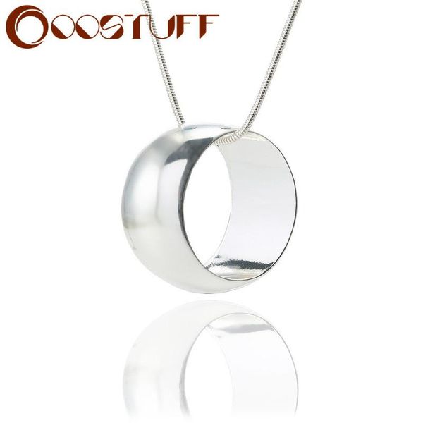 

pendant necklaces trend statement silver color circle neck choker necklace vintage round suspension chains for women kpop costume jewelry