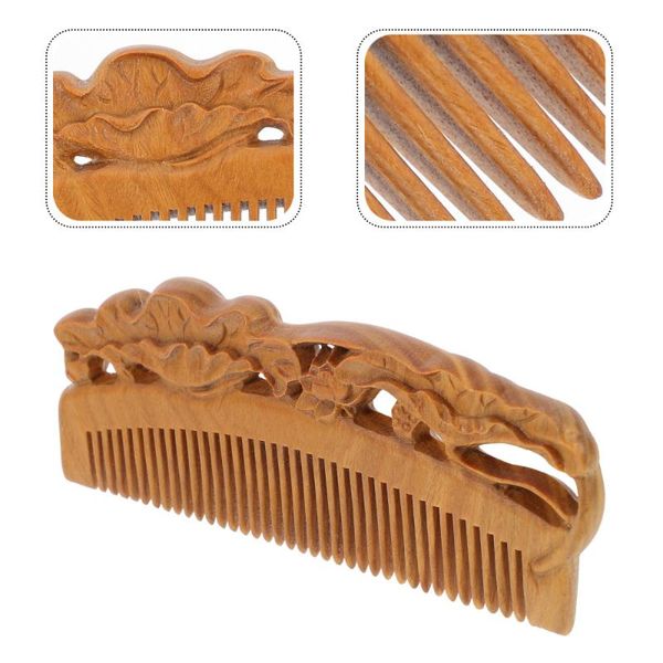 

hair brushes 1pc detangling comb natural wooden decorative home salon, Silver