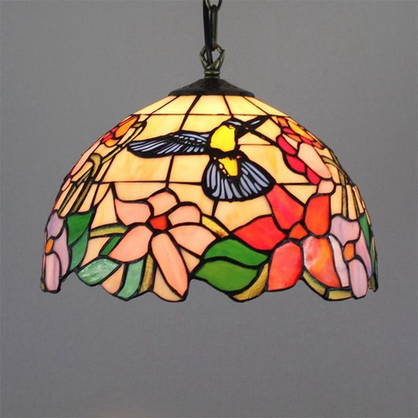 

table lamps creative tiffany stained glass pendant lights for restaurant european retro bird light glazed led chain hanging fixtures