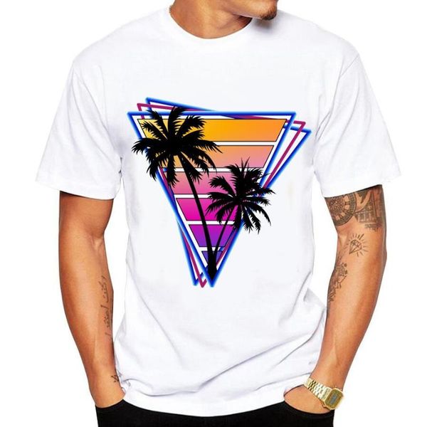 

men's t-shirts t-shirt funny geometric retro style synthwave graphic logo design print t shirt brand summer short sleeve casual tshirt, White;black
