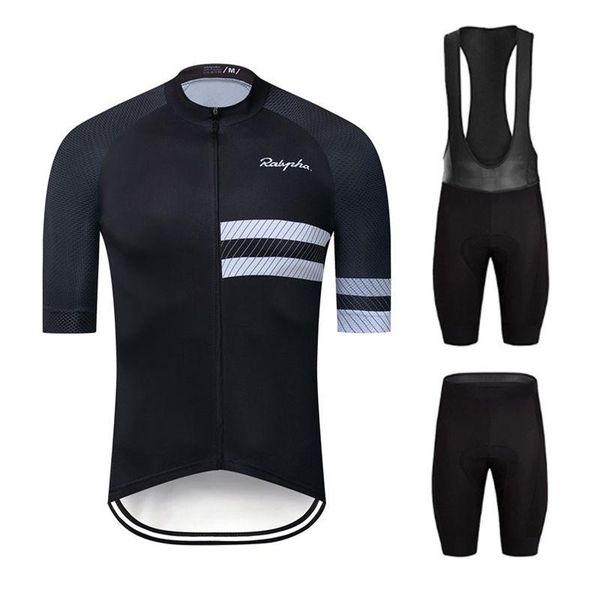 

racing sets raphaing cycling set man jersey short sleeve bicycle clothing kit mtb bike wear triathlon uniforme, Black;blue