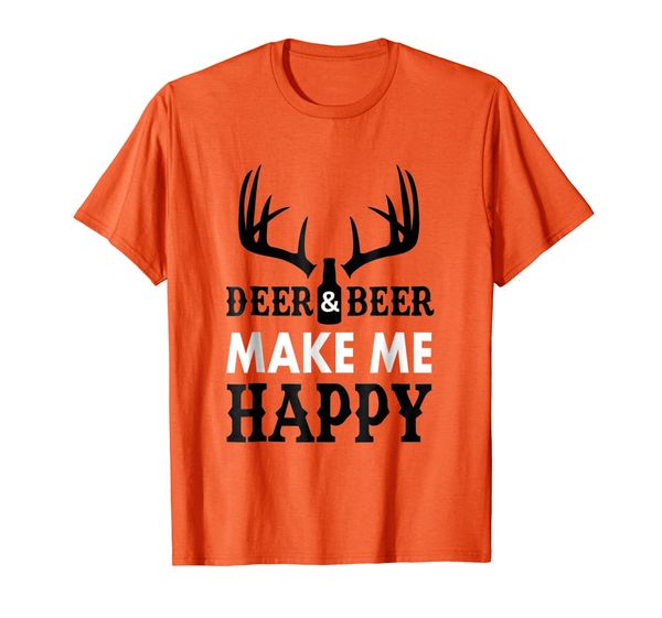 

Deer and Beer Make Me Happy Funny Hunting T-Shirt Hunters, Mainly pictures