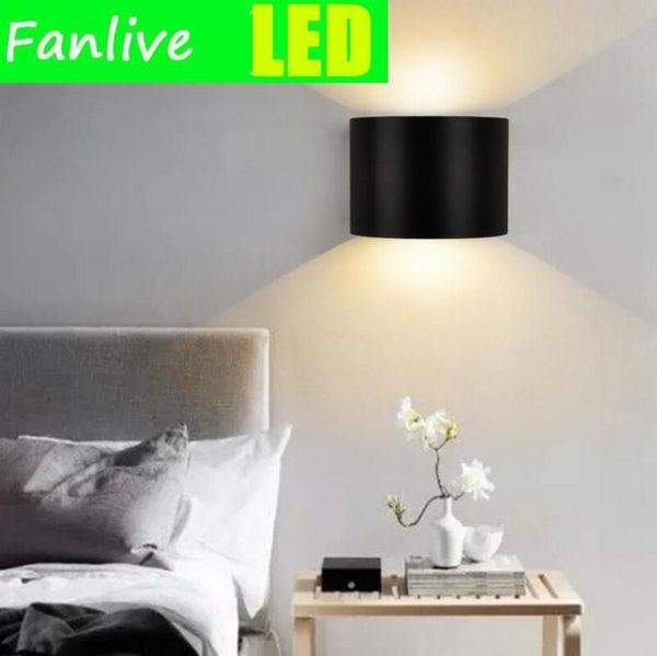 

wall lamp 10pcs/lot 9w dimmable ip65 outdoor/indoor led 220v outdoor lighting square waterproof sconce up and down