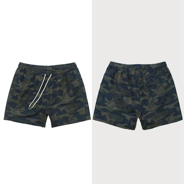 

men's 4-point pants camouflage printed mesh lining large size green shorts, White;black