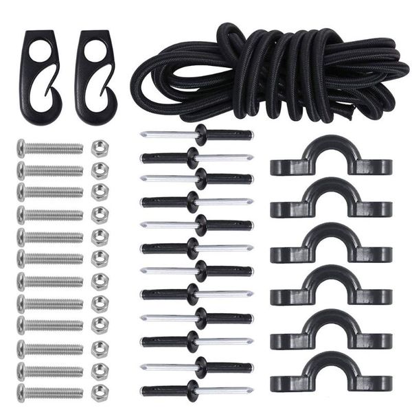 

canoe kayak bungee rope deck accessories sailing with screws fishing rigging rubber band kit set elastic rafts/inflatable boats