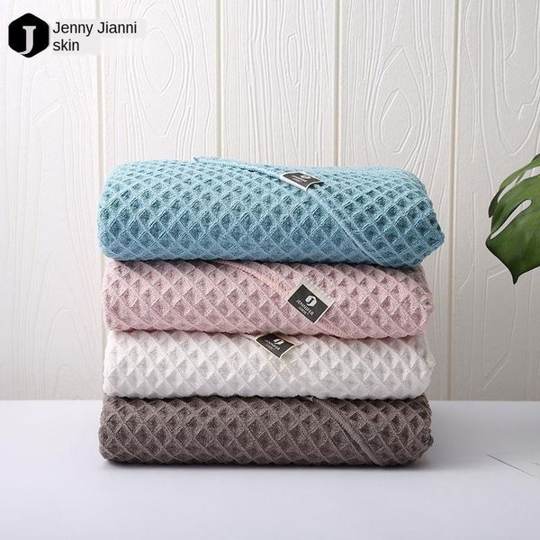 

towel evahom waffle bath soft absorbent couple large towel.