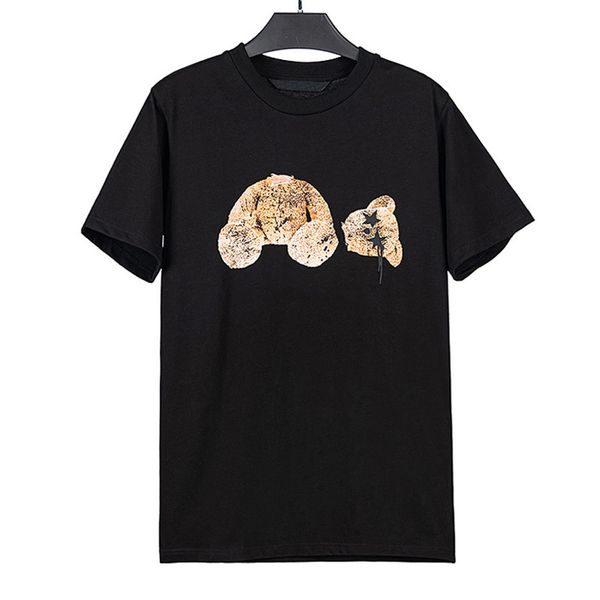 

fashion men womens t-shirts mans streetwear stylist tee guillotine bear printed short sleeve truncated bears angels classic tees beheaded be, White;black