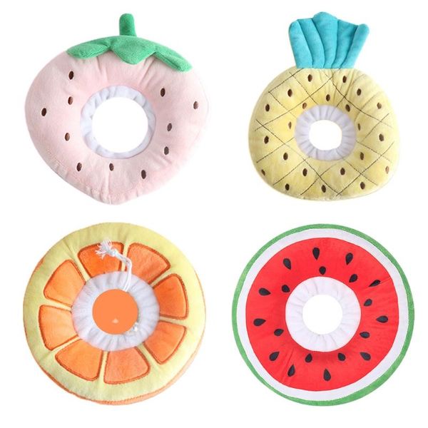 

cat collars & leads fruit shaped adjustable cute pet dog recovery collar puppy kitten anti-bite soft neck cone protection