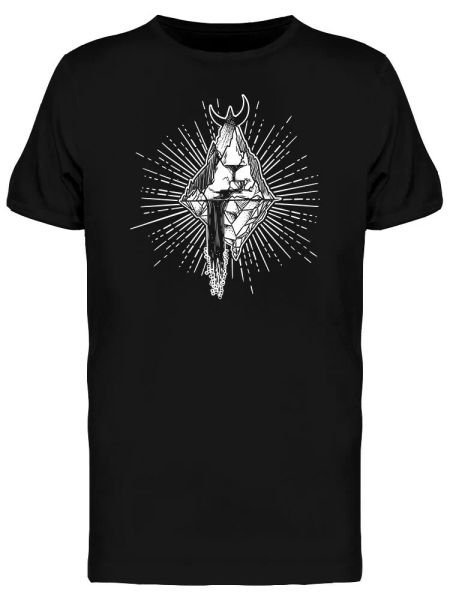 

moon peak men's tee -image by shutterstock, White;black