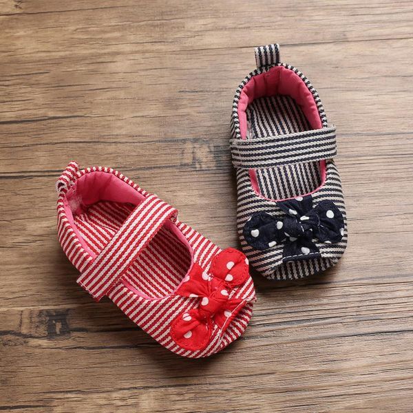 

first walkers princess cotton summer fish mouth casual shoes bow stripes baby toddler girls born