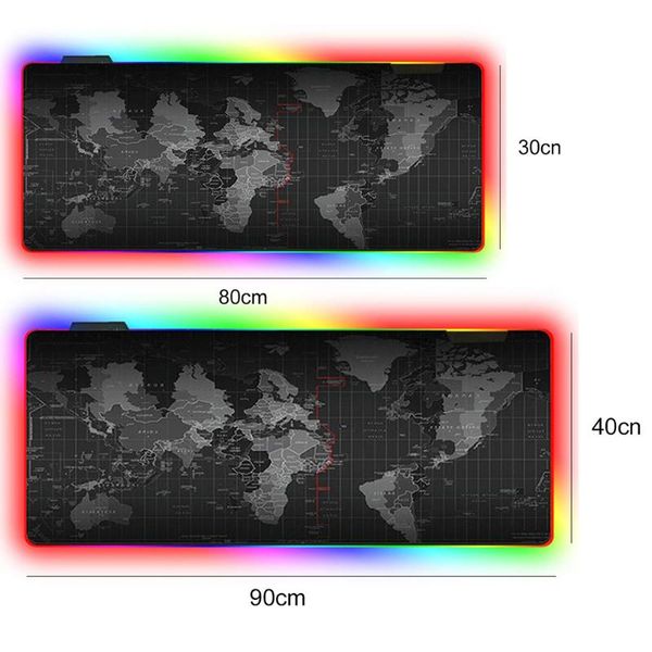 

luminous rgb led lights deskgaming mouse pad cushion computer accessory mice