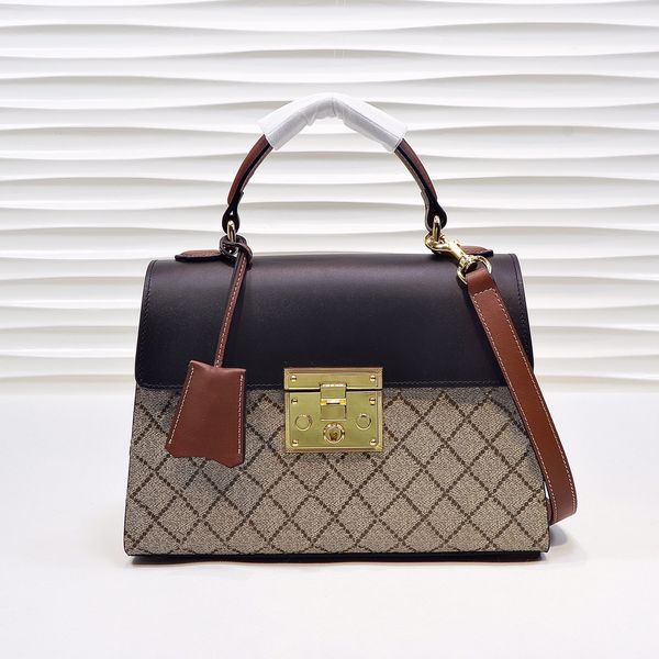 

bag handbag cross body fashion woman shoulder bags padlock bag exquisite hardware perfect texture