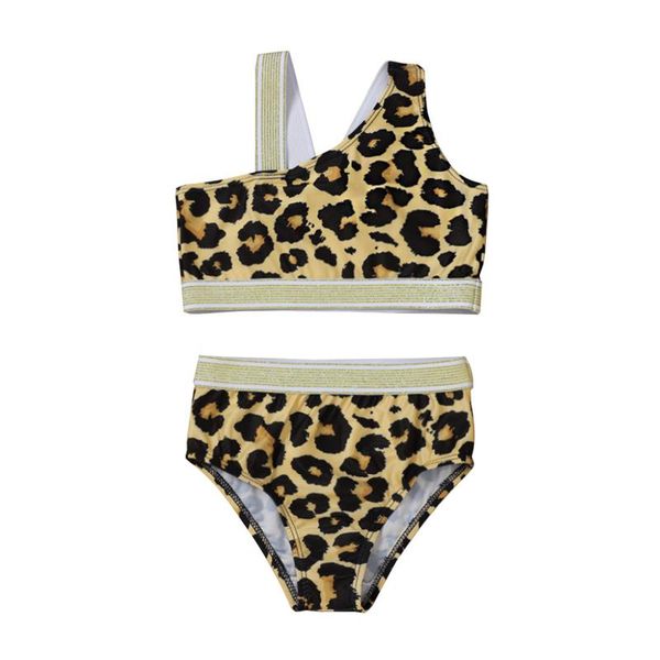 

toddler kid baby pineapple leopard print vest+swimwear two-piece swimsuit set kids women's for girls one-pieces, Black