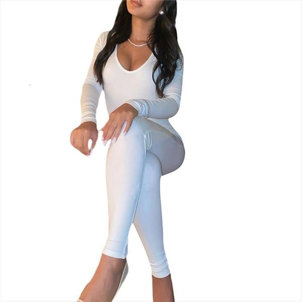 

long sleeve hip lifting women jumpsuit one piece clothes solid color club wear, Black;white