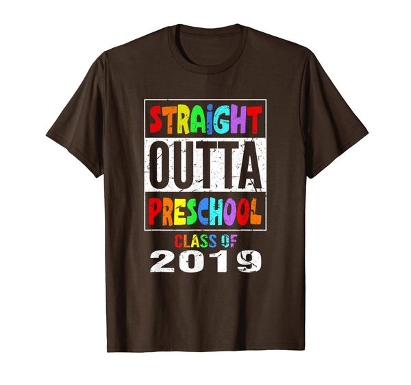 

straight outta preschool t-shirt funny graduation, White;black
