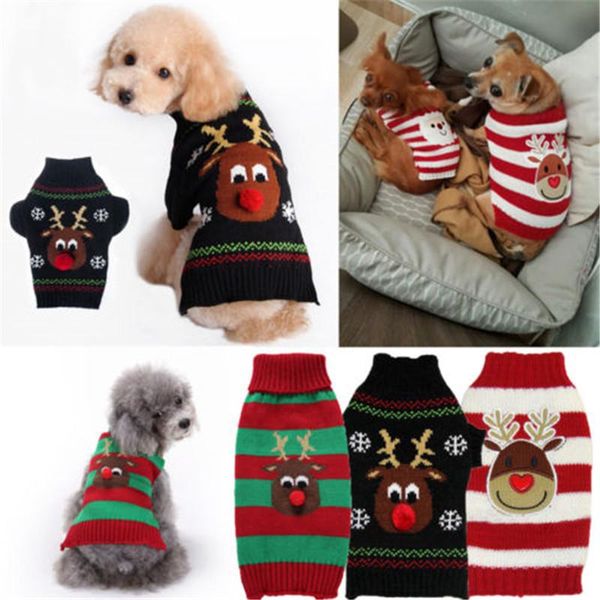 

dog apparel pet christmas warm sweaters sweater clothes knitwear costume coat