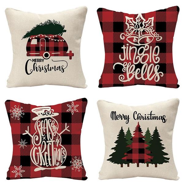 

pillow case 2021 cartoon christmas hug pillowcase 45x45cm home sofa cushion car cover cute