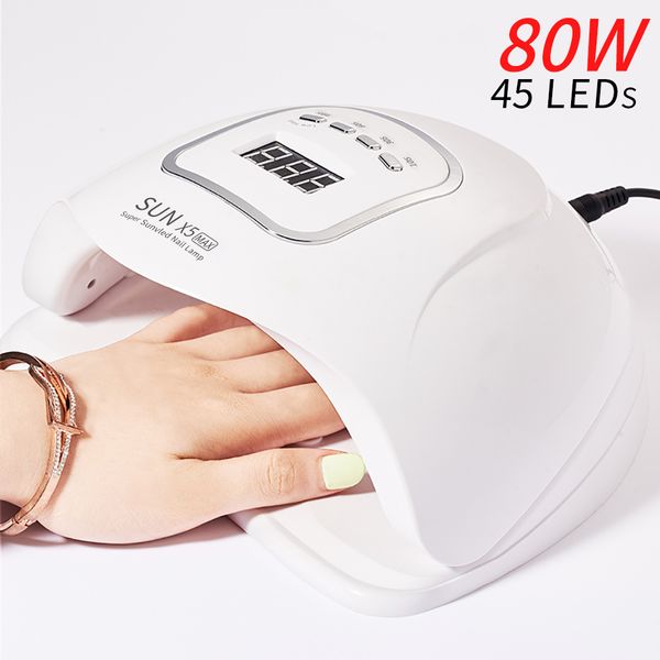 Rohwxy Manicure UV Светодиод 80 Вт Польский сушильник для GEL Sunx5 Max Ice Lamp Art Tools Все для ногтей