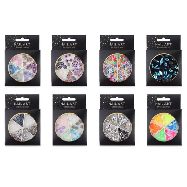 

nail art decorations metal manicure colorful glitters flower 3d shell beads rhinestones, Silver;gold
