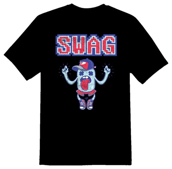 

swag dude black or white tee, White;black