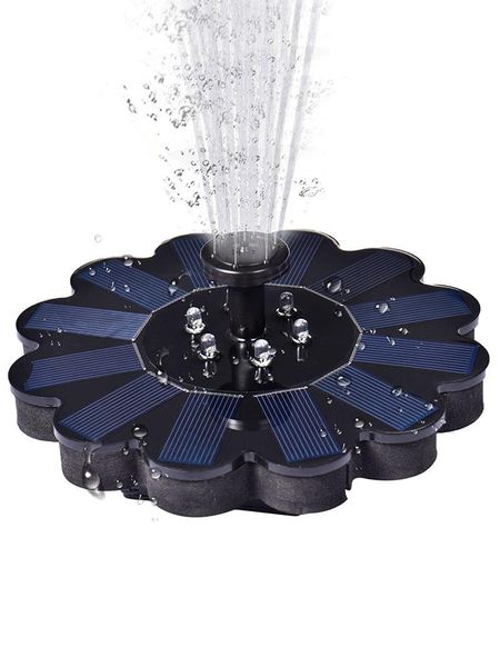 

1.4w flower shape solar fountain bird water pump floating pond garden patio decor lawn outdoor decoration decorations
