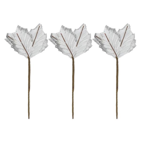 

decorative flowers & wreaths 3pcs simulated christmas flower lint tree adornment