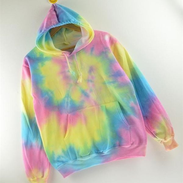 

autumn and winter 2020 long sleeve sports loose cap tie dyed sweater, Black