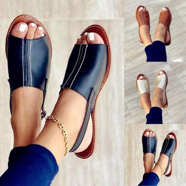 

sandals solid color women's sandals, large size casual flat bottom embossed beach shoes women 2021 luxury designer brand, Black