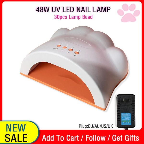 

nail dryers 48w uv led drying lamp professional fast curing dryer for polish gel intelligent art tools manicure pedicure