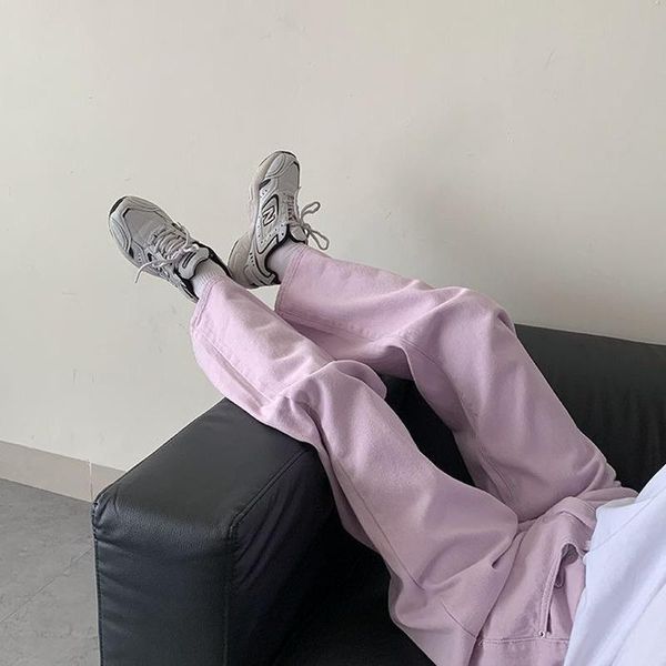 

women's jeans women denim vintage solid teens ulzzang baggy fashion leisure high waist simple basic trousers spring ladies ins, Blue