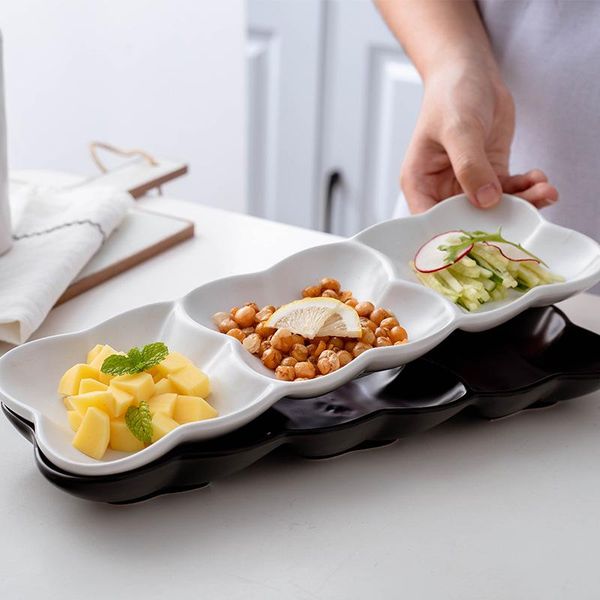 

dishes & plates ceramic grid breakfast household creative separated nordic sushi sauces and