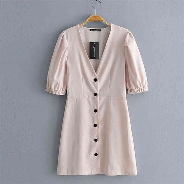 

party dresses women single buttons v-neck skinny spring summer split hem 210524, Black;gray