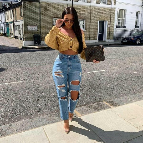 

fashion knitted casual cardigan open womens sweaters v neck front long sleeve sweater solid button short coat crocheted outwear autumn, White;black