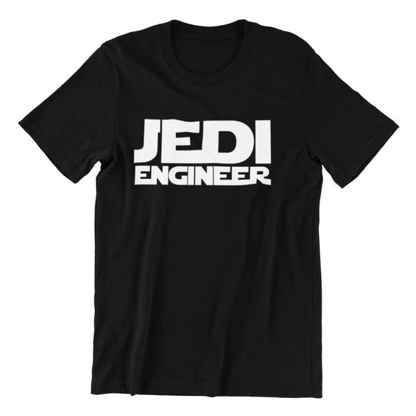 

jedi engineer - funy mens cotton t-shirt gift present engineering, White;black