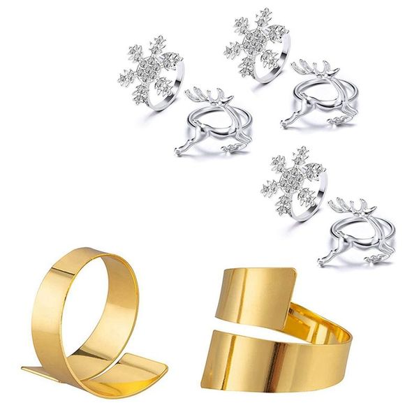 

napkin rings 14 pcs holders with snowflake and deer design