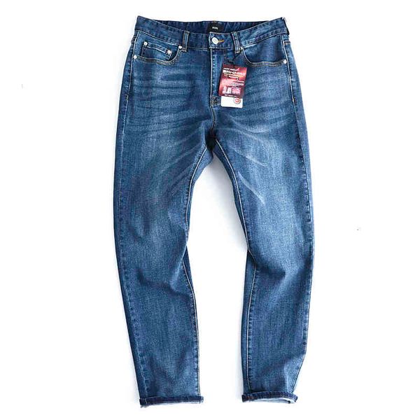 

men's jeans spring and casual autumn washed right-leg stretch thin denim pants 62vg, Blue