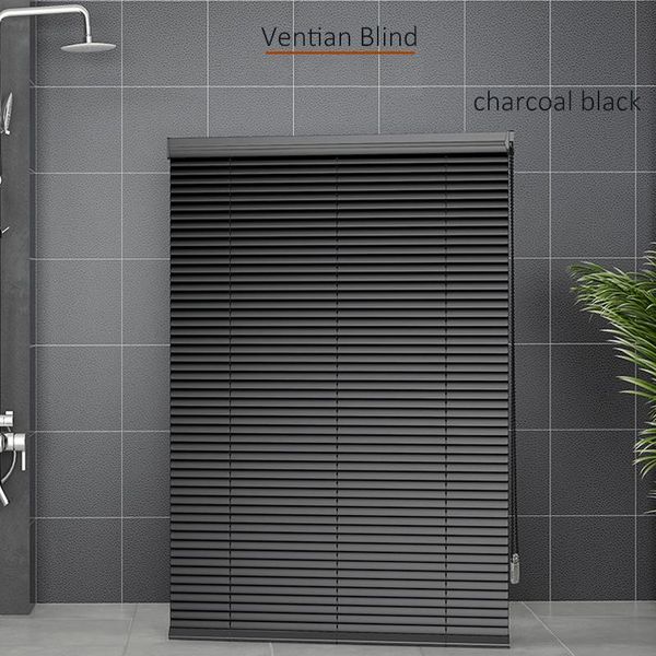 

blinds smart matters black horizontal venetian slat light filtering darkening perfect for kitchen/bedroom/living room/office and more