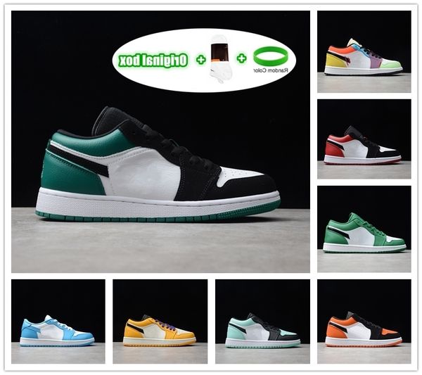 

[with box]2021 union jumpman low 1 1s boots shoes galaxy mocha obsidian court purple unc og black toe field sp travis scotts men's