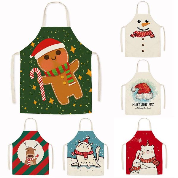 

aprons christmas cartoon apron linen creative kitchen supplies delantal cocina delantales