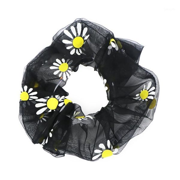 

floral thin mesh hair bands for women girls elastic rubber accessories headband tie ponytail holder1