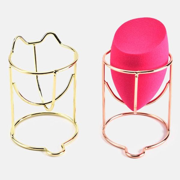 

mini cute cat beauty egg bracket dryer cosmetic makeup sponge gourd powder puff rack organizer box shelf holder storage tools boxes & bins