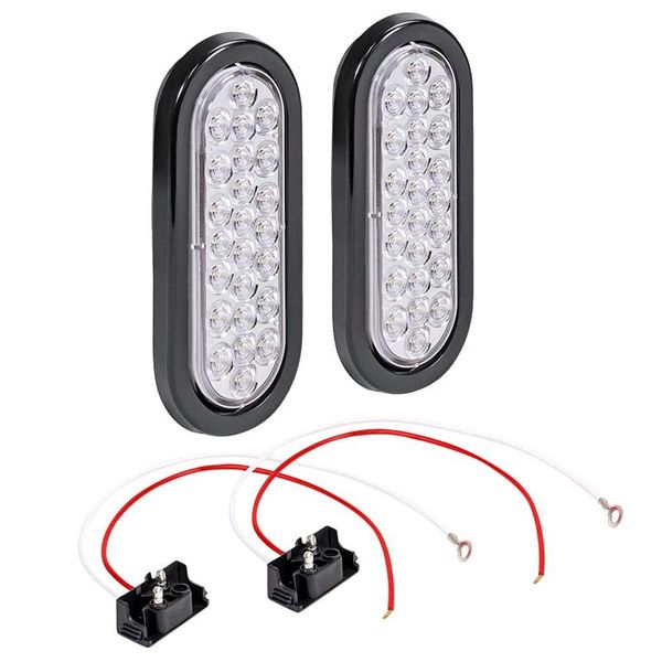 

2pcs 6inch oval led trailer tail light kit 24 waterproof brake lights for boat rv trucks emergency
