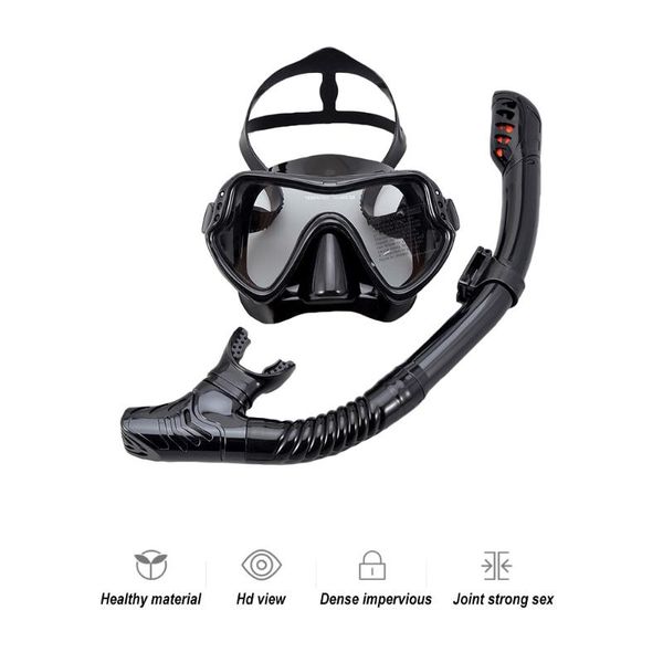 

1pcs swimming glasses set with breathing tube underwater scuba silicone diving goggles full dry snorkeling mask for men women masks