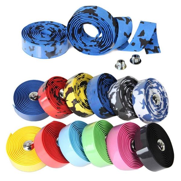 

bike handlebars &components 2pcs bicycle handlebar tape non-slip cycling handle belt sponge bandage outdoor accessories