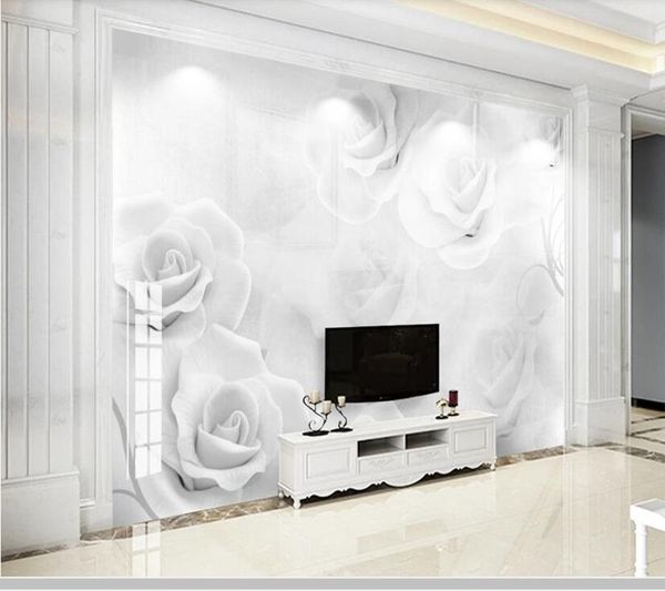 

wallpapers modern fashion embossed rose flower 3d wallpaper mural papel de parede,living room sofa tv wall bedroom papers home decor