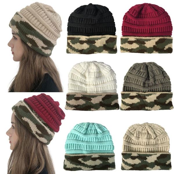 

beanies #1 knitted camouflage winter warm beanie hat ski cap