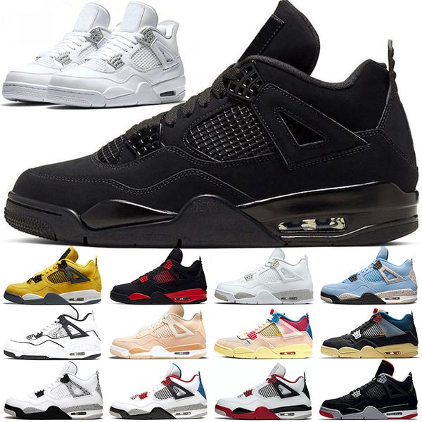 

jumpman 4s basketball shoes 4 men women black cat red thunder lightning university blue white oreo bred pure money mens trainers sports