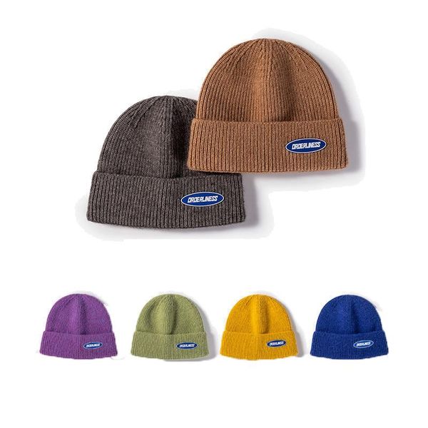 

beanies women winter knitted hat lady warm cotton beanie girl solid bonnet femme skullies soft hats outdoor women's caps