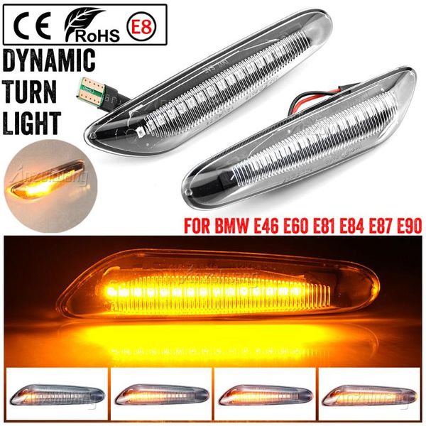 

2pcs side light for e90 e91 e92 e93 e60 e87 e82 e46 led dynamic marker turn signal sequential blinker emergency lights