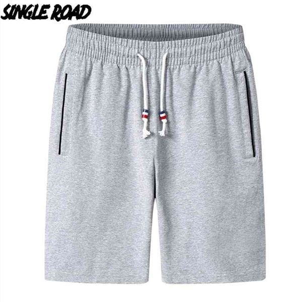 

single road men's casual shorts summer solid plain short pants male grey running sports for plus size 6xl 210806, White;black